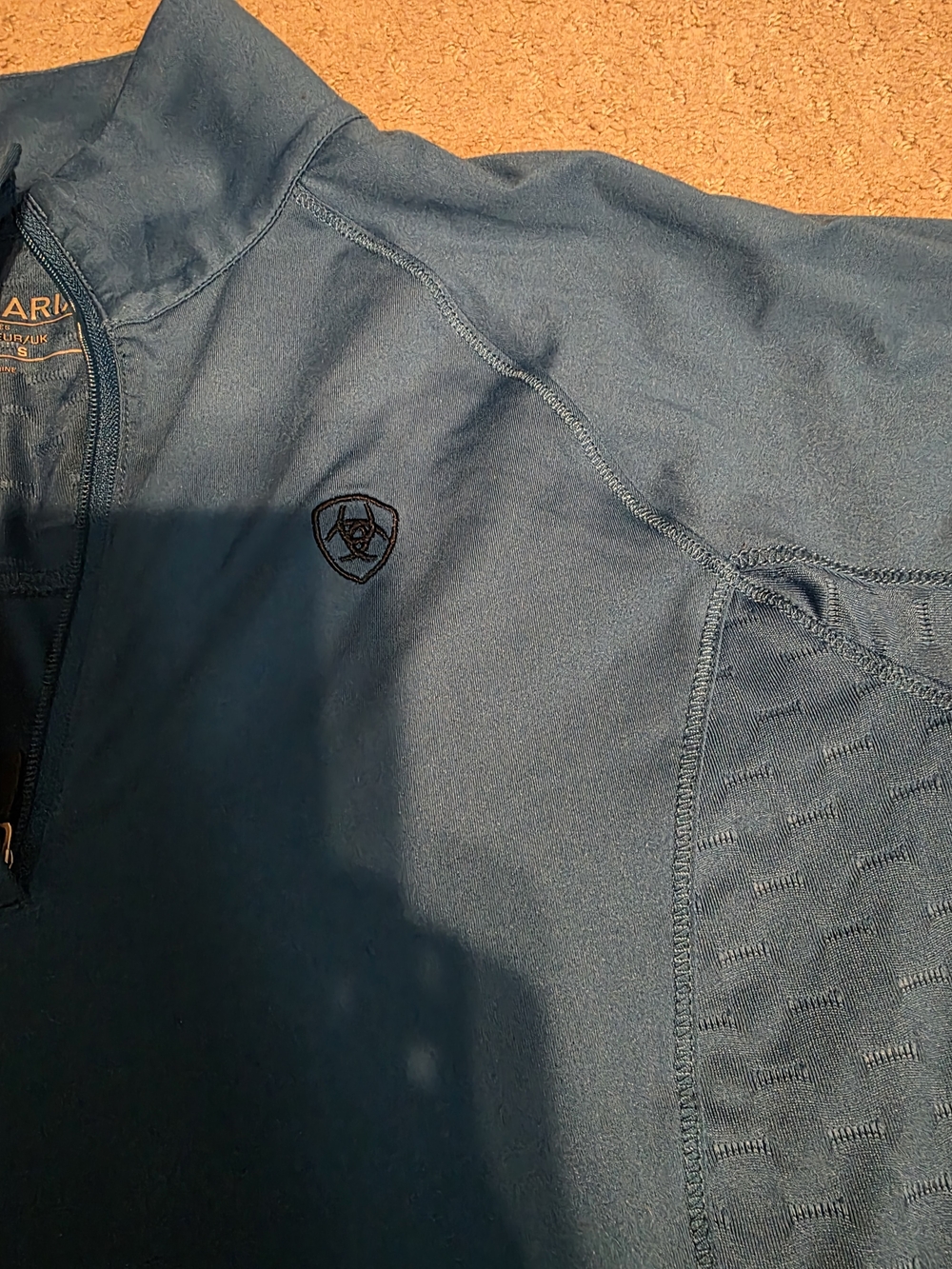 Ariat Women's Navy Performance Quarter-Zip Pullover - Picture 2 of 4